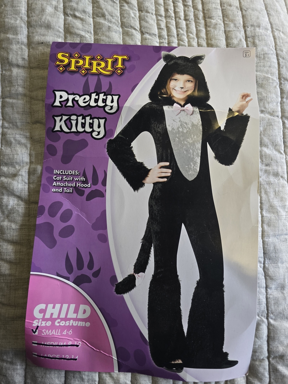 Spirit Pretty Kitty Costume - Black with Pink Bow
